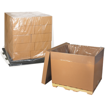 51 x 49 x 73"  - 2 Mil Clear Pallet Covers