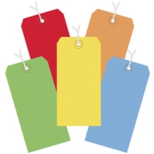 13 Pt. Shipping Tags - Assorted<br/>Color Packs - Pre-Strung