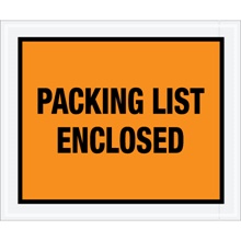 "Packing List Enclosed" (Full Face) Envelopes